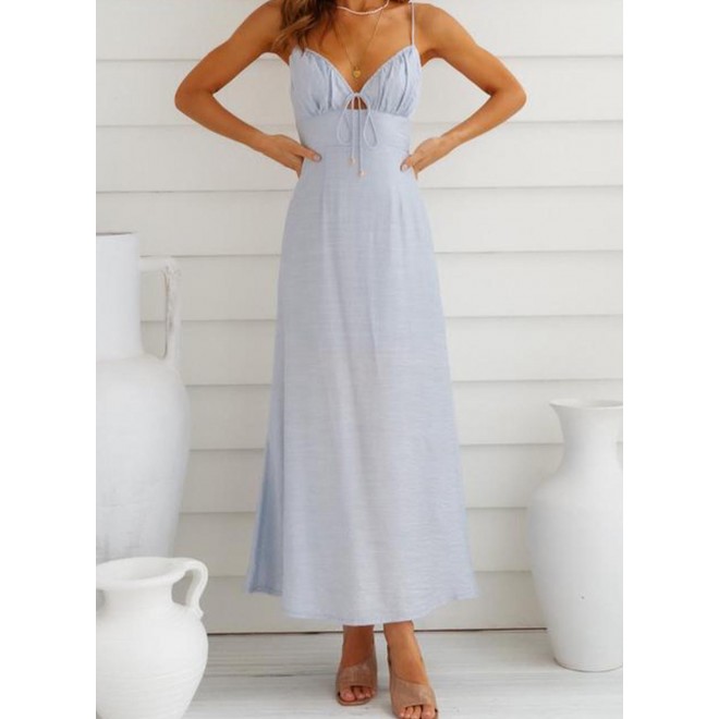 Women's Dresses Knot Backless Cami Maxi Dress