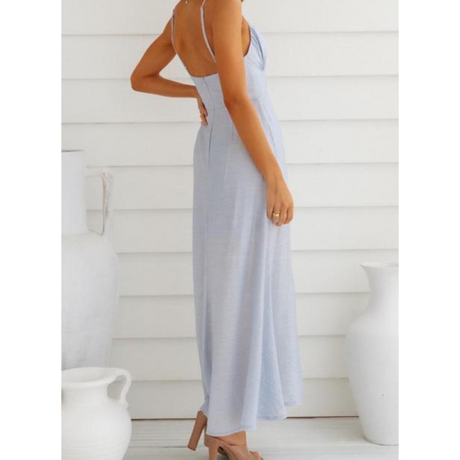 Women's Dresses Knot Backless Cami Maxi Dress