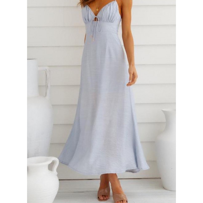 Women's Dresses Knot Backless Cami Maxi Dress