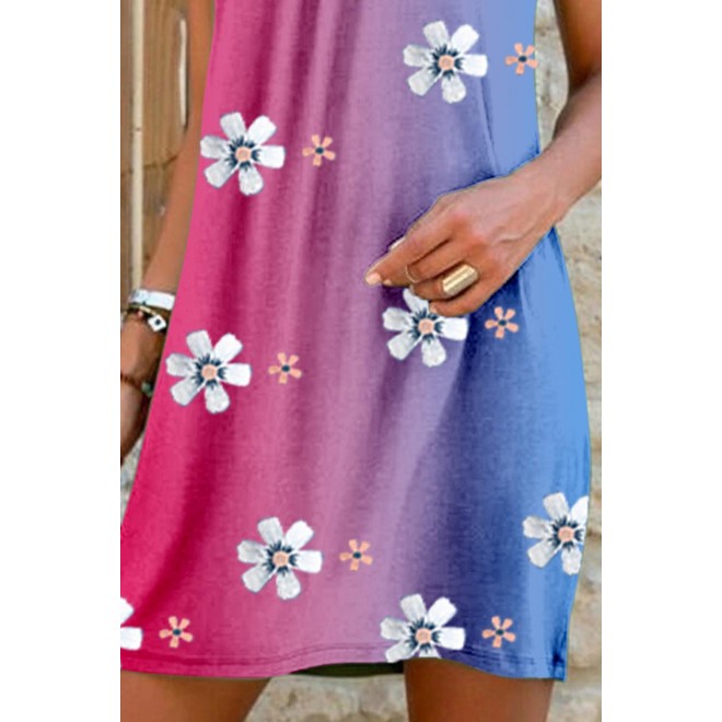Women's Dresses Floral Print Keyhole Mini Dress