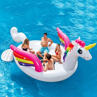 ZYZYZY Pool Float Oversized Unicorn Sustainable Outdoor Swimming Pool Party Summer Beach Toys Kids Adults Multiplayer Pool Inflatable Float-A 429x302x152cm