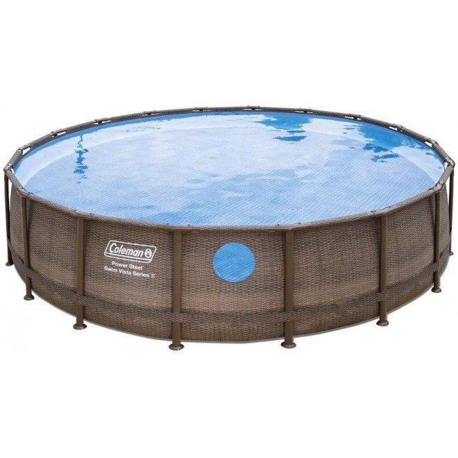 Coleman 18' x 48'' Power Steel Swim Vista Series II Swimming Pool Metal Frame
