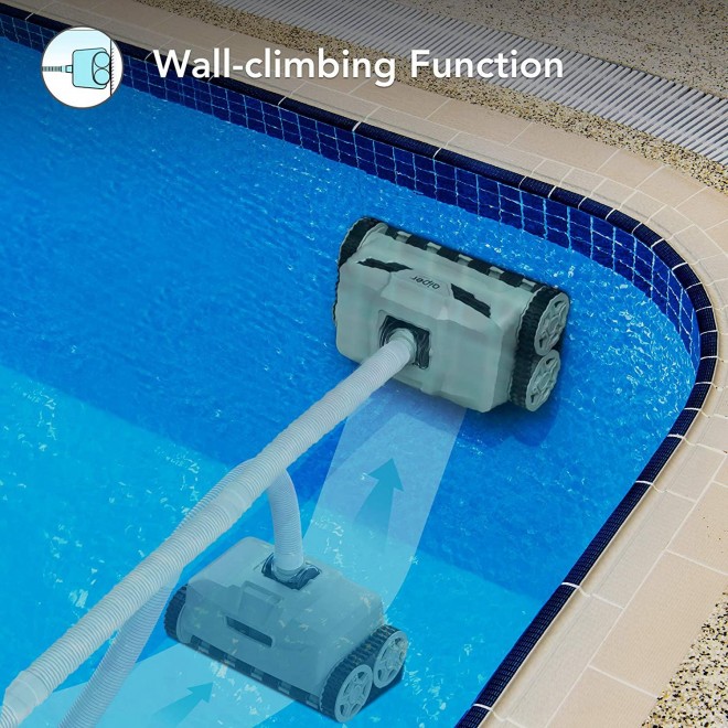 AIPER SMART Automatic Suction Pool Vacuum Cleaner, 360° Rotatable Wall Climbing Suction-Side Cleaner for Inground Swimming Pools with 32ft Hoses(20pcs)