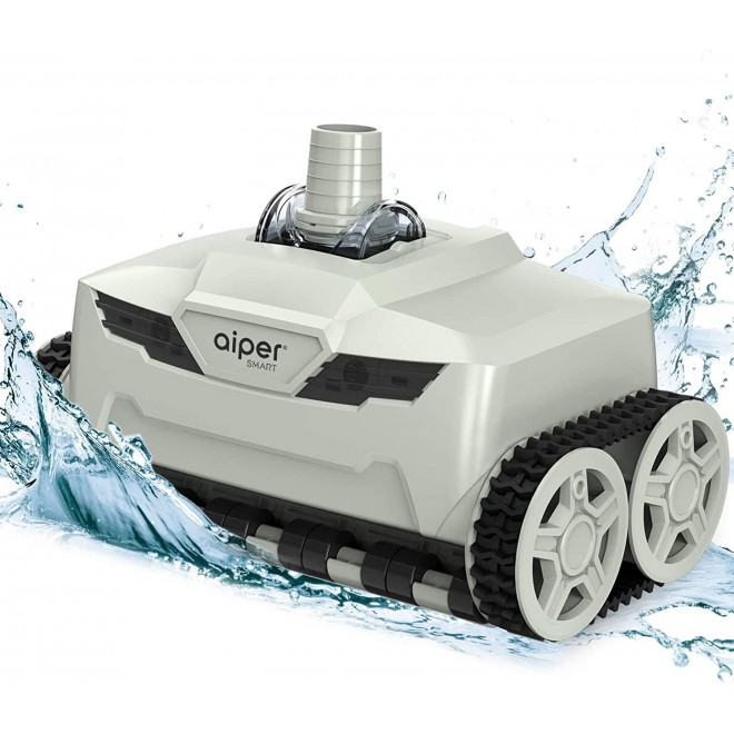 AIPER SMART Automatic Suction Pool Vacuum Cleaner, 360° Rotatable Wall Climbing Suction-Side Cleaner for Inground Swimming Pools with 32ft Hoses(20pcs)