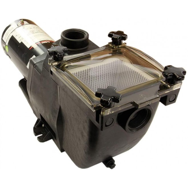 Rx Clear Super Hi-Flow 3/4 HP In-Ground Pool Pump | 48 Frame Motor | 115/230 Volts | See-Through Strainer Lid | High Efficiency
