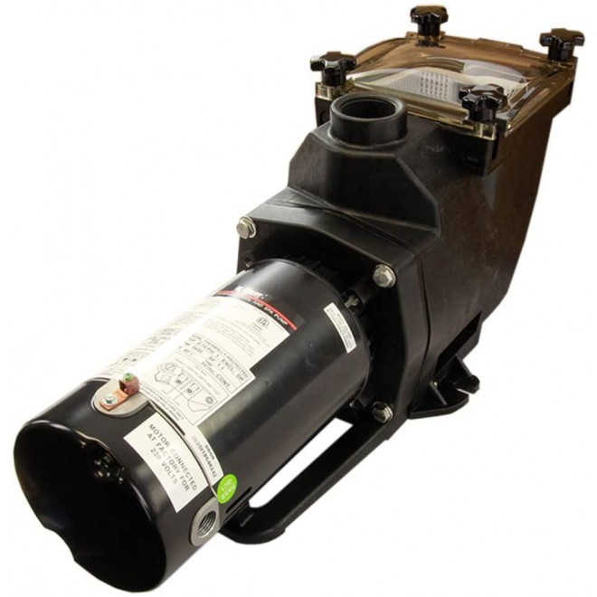 Rx Clear Super Hi-Flow 3/4 HP In-Ground Pool Pump | 48 Frame Motor | 115/230 Volts | See-Through Strainer Lid | High Efficiency