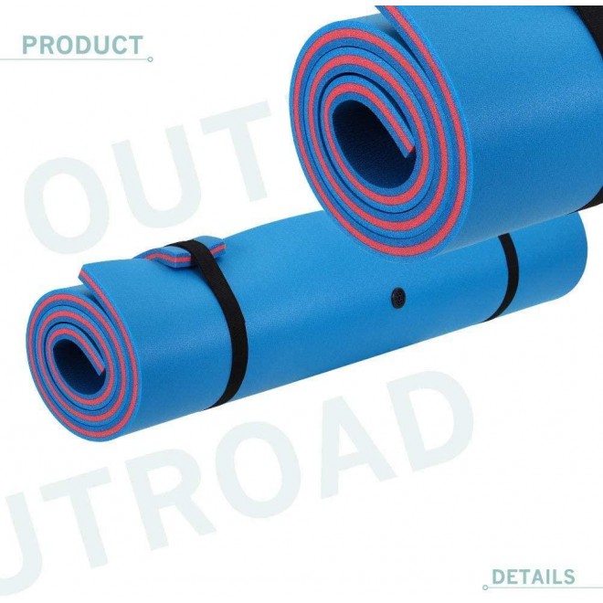 Outroad Water Floating Mat Water Floating Foam Pad for Lakes Lily Pad Beach Floatation Pad for Pools &Beach, Multiple Size, Blue/Yellow