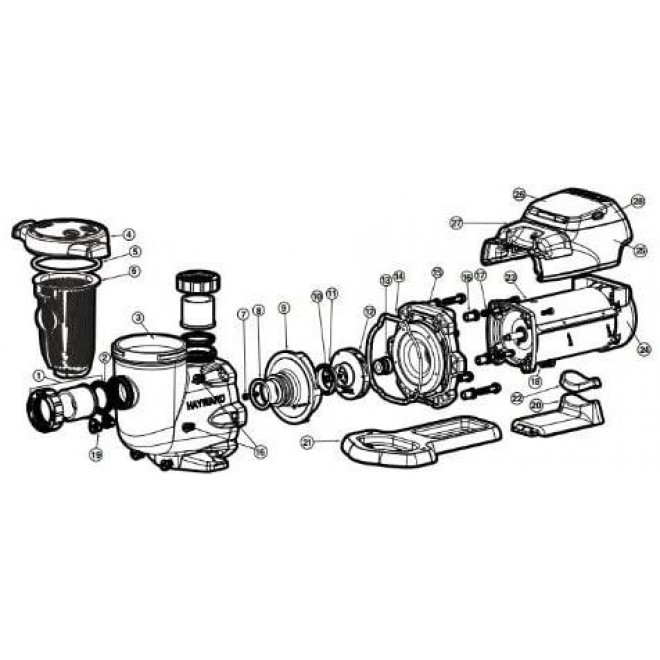 Hayward SPX3400DR Motor Drive with Digital Control Interface Replacement for Hayward SP3400VSP Series Pump