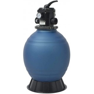 vidaXL Sand Filter Pump for Above Ground Pools, with 6 Position Valve Blue 18 inch