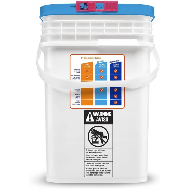 HTH 42014 Super 3-inch Chlorinating Tablets Swimming Pool Chlorine, 35 lbs