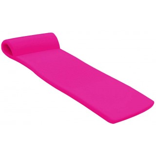 TRC Recreation Sunsation 1.75 Inch Thick 70 Inch Length Full Size Swimming Pool Foam Float Lake Mat with Pillow Head Rest, Pink