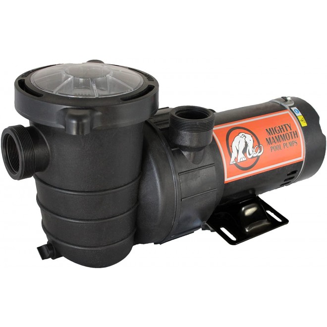2 Horsepower Above Ground Pool Pump with Cord - Mighty Mammoth High Performance Motor for Clean Swimming Pool Water - 2 HP - 110V-120V - 60HZ