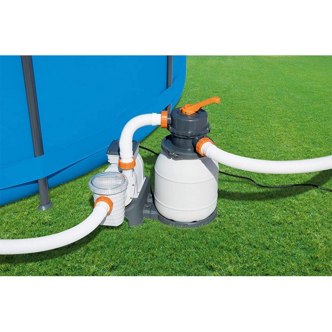 Bestway 58498E Flowclear 1500 gal Pump Sand Filter, White/Gray