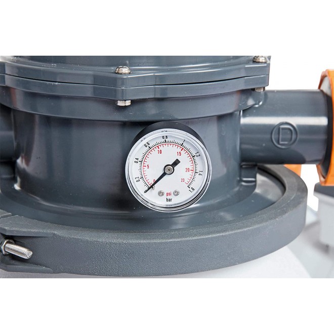 Bestway 58498E Flowclear 1500 gal Pump Sand Filter, White/Gray