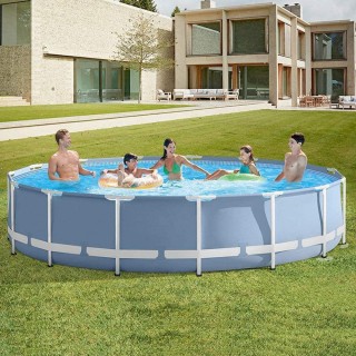 XLBHSH 120In×30In Round Frame Swimming Pool Summer Paddling Pool for Family Outdoor Removable Round Above Ground Pool