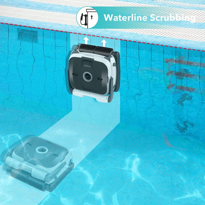 AIPER SMART Automatic Robotic Pool Cleaner with Powerful Dual-motors, Large Top Load Cartridge Filter, Tangle-Free Swivel Cord&Wall Climbing, Ideal for In-Ground/Above Ground Pools Up To 50 Feet