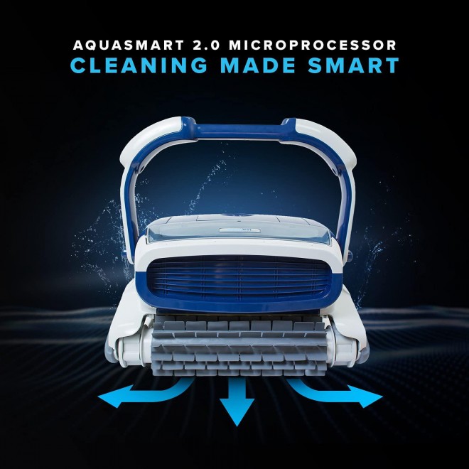 Metalix Aquabot Elite Robotic Pool Cleaner with Caddy Included, Triple Scrubbing Brushes, Massive Dual Cartridge Filters, Quickdraw Filters, and 3 Yr Warranty