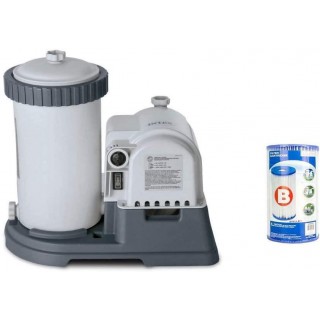 Intex 2500 GPH Swimming Pool Filter Pump & Type B Replacement Filter Cartridge