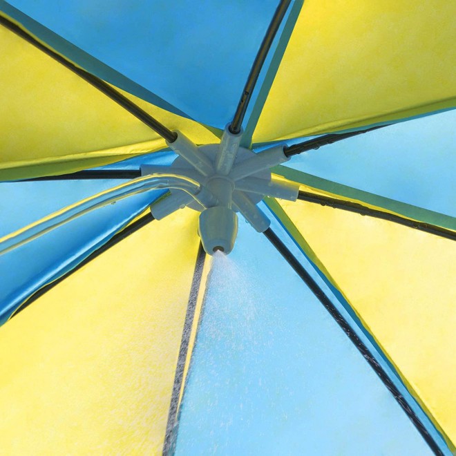 Bestway 8ft x 20in Splash in Shade Kids Spray Play Swimming Pool with UV Shade Canopy, Fruit Print