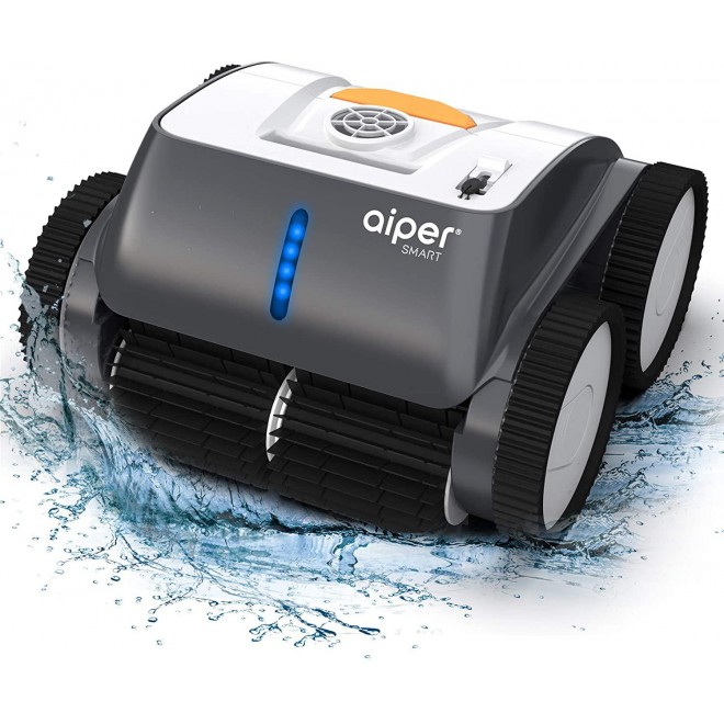 AIPER SMART Cordless Robotic Pool Cleaner, Wall-Climbing, Triple-Motor, Intelligent Route Plan Tech Automatic Pool Cleaner, Max Cleaning Coverage, Ideal for in/Above Ground Pools Suit for 1614 Sq Ft