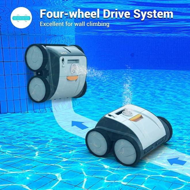 AIPER SMART Cordless Robotic Pool Cleaner, Wall-Climbing, Triple-Motor, Intelligent Route Plan Tech Automatic Pool Cleaner, Max Cleaning Coverage, Ideal for in/Above Ground Pools Suit for 1614 Sq Ft