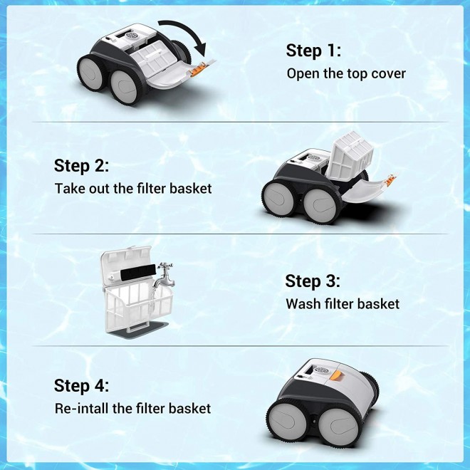 AIPER SMART Cordless Robotic Pool Cleaner, Wall-Climbing, Triple-Motor, Intelligent Route Plan Tech Automatic Pool Cleaner, Max Cleaning Coverage, Ideal for in/Above Ground Pools Suit for 1614 Sq Ft