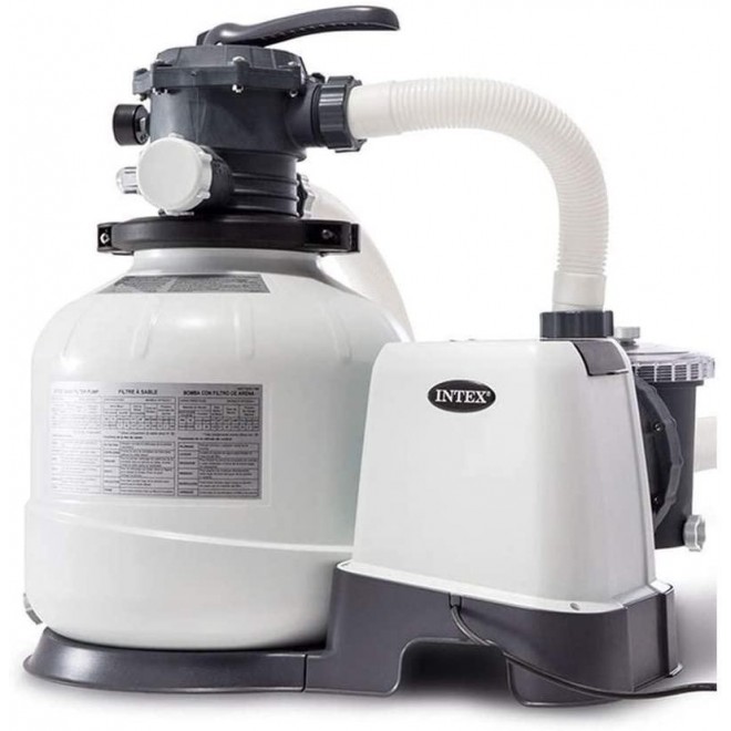 Intex 2800 GPH Above Ground Pool Sand Filter Pump and Automatic Pool Vacuum