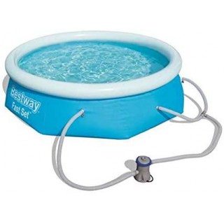Bestway 57267E Fast Set Above Ground Pool, Blue