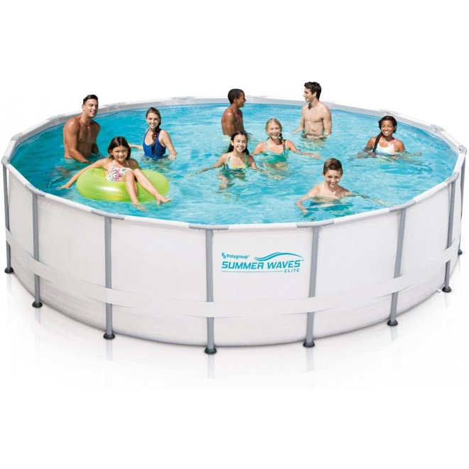 Summer Waves Elite 16'x48 Frame Pool with SkimmerPlus Filter Pump System