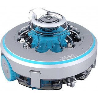 Benzakalaka Smart Automatic Robotic Pool Cleaner with Rechargeable Battery, Easy to Clean Filter Cartridges, Cordless, for Above-Ground or In-ground Swimming Pool Up to 540+Sq Ft