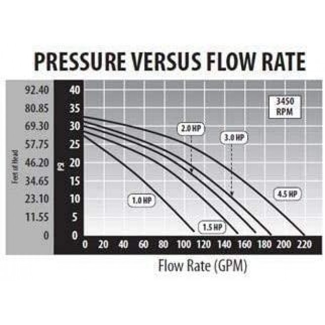 Waterway 3420610-1A Spa Pump Side Discharge