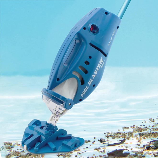 Pool Blaster Max Cordless Rechargeable, Battery-Powered, Pool-Cleaner with 10.5” Scrub Brush Head, Large Filter Bag, Ideal for In-Ground Pool and Above Ground Pools for Leaves, Dirt and Sand & Silt.