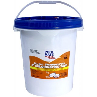 Pool Mate 1-1440M All-in-1 Swimming Pool 3-Inch Chlorine Tabs, 40-Pounds