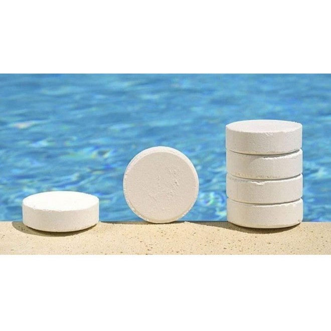 Intex 28207EH 10 Feet x 30 Inch Steel Metal Frame Outdoor Backyard Above Ground Swimming Pool Kit with Filter Pump & 3 Inch Chlorine Tabs, 10 lbs