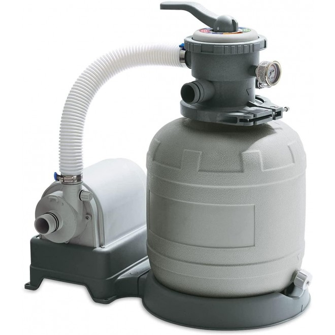 Summer Waves P53ST1600 Universal 12 Inch Sand Filter Pump Pool Cleaning System with 6 Function Handle for Above Ground Swimming Pool