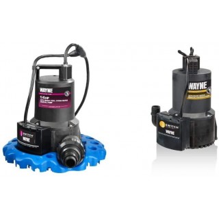 Wayne 57729-WYNP WAPC250 Pool Cover Pump & 57729-WYN1 EEAUP250 1/4 HP Automatic ON/OFF Electric Water Removal Pump