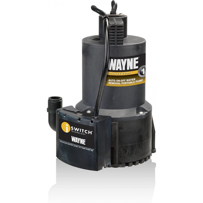 Wayne 57729-WYNP WAPC250 Pool Cover Pump & 57729-WYN1 EEAUP250 1/4 HP Automatic ON/OFF Electric Water Removal Pump