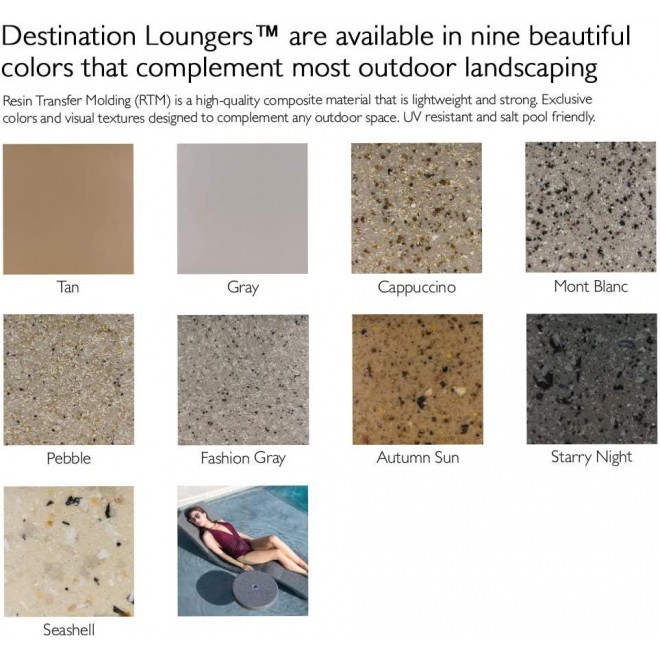 S.R.Smith DS-1-61 Destination Pool Lounger, Individual, Seashell