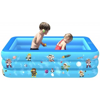 Inflatable Swimming Pool, Family Inflatable Swimming Lounge Pool Inflatable Children's Swimming Pool, Inflatable for Backyard Outdoor Garden Pool Party, Lounge (51 inches X 33 inches X 19 inches, B)
