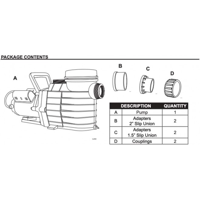 Star 025191 High Performance Pool Pump (1-1/2 HP Single Speed) Pump for Swimming Pools up to 53,000 Gallons, In Ground or Above Ground, 6,000 GPH