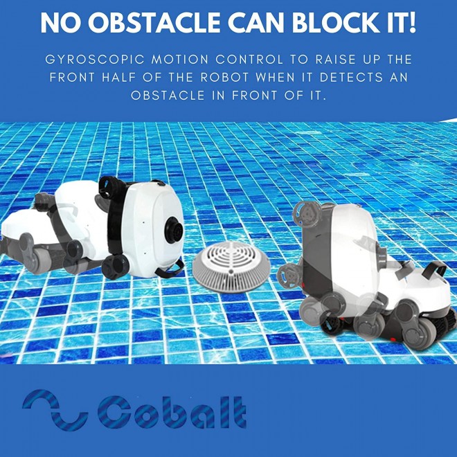 Nu Cobalt NC23 Smart Logic Robotic Pool Cleaner for Medium to Big Above Ground Pools as Well as Small inground Pools Floor Cleaner