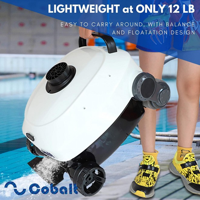 Nu Cobalt NC23 Smart Logic Robotic Pool Cleaner for Medium to Big Above Ground Pools as Well as Small inground Pools Floor Cleaner