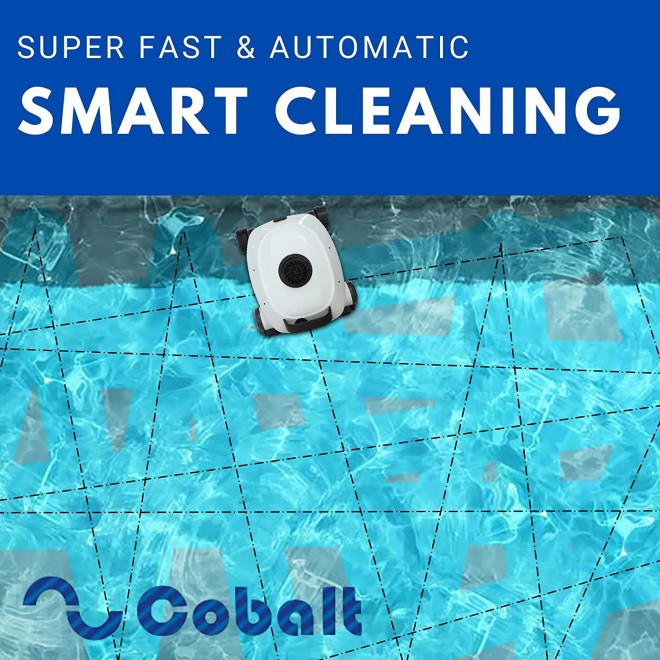 Nu Cobalt NC23 Smart Logic Robotic Pool Cleaner for Medium to Big Above Ground Pools as Well as Small inground Pools Floor Cleaner