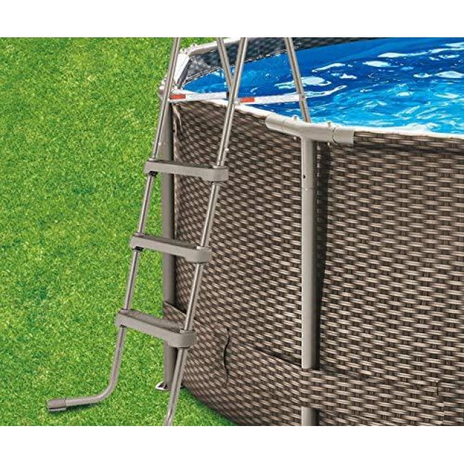 Summer Waves 14ft x 36in Wicker Metal Frame Pool Set