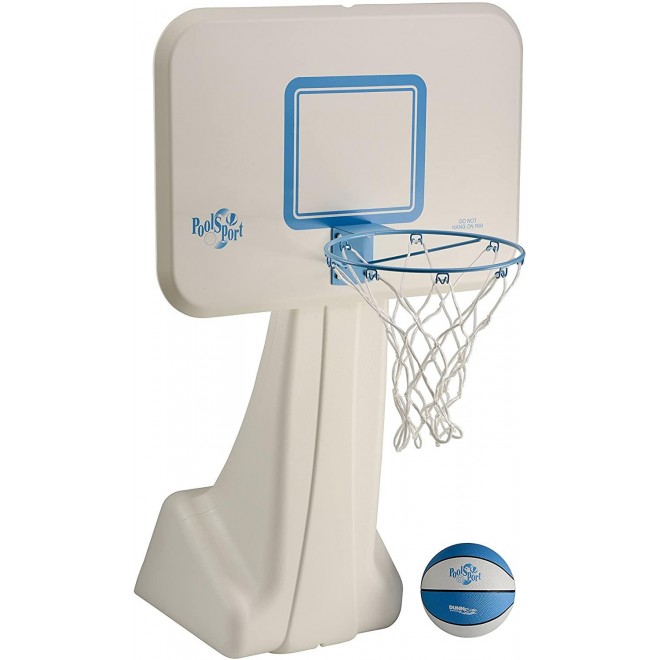 Dunnrite Products Pool Sport 2-in-1 Swimming Basketball Hoop and Volleyball Combo Set