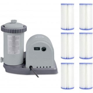Intex 1500 GPH Easy Set Pool Pump Filter Cartridge with Timer & GFCI + Filters