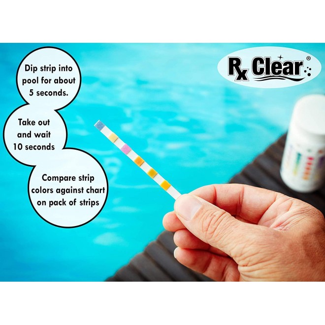 Rx Clear 3-Inch Individually Wrapped Chlorine Tablets | One 50-Pound Bucket | Use As Bactericide, Algaecide, and Disinfectant in Swimming Pools and Spas | Slow Dissolving and UV Protected