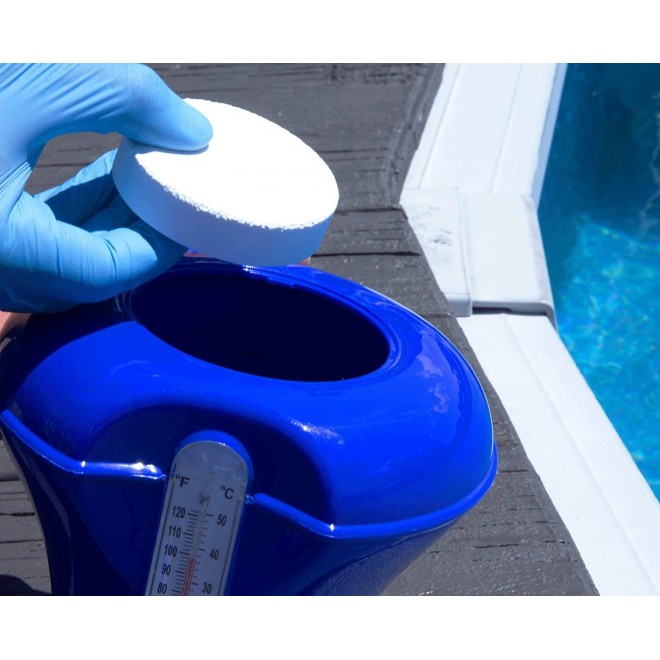 Rx Clear 3-Inch Individually Wrapped Chlorine Tablets | One 50-Pound Bucket | Use As Bactericide, Algaecide, and Disinfectant in Swimming Pools and Spas | Slow Dissolving and UV Protected