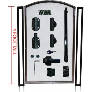 Life Saver Pool Fence GATE48RA-DIYc Pool Fence DIY Self-Closing Gate, Brown