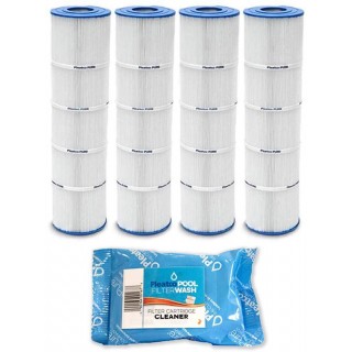 Pleatco 4 Pack Cartridge Filter PJAN145-PAK4 Jandy CL 580 4 Pack w/ 1x Filter Wash